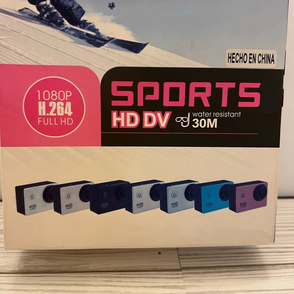 New Sports Full HD DV multipurpose 1080P H. 264 Waterproof Camera - Black camcor